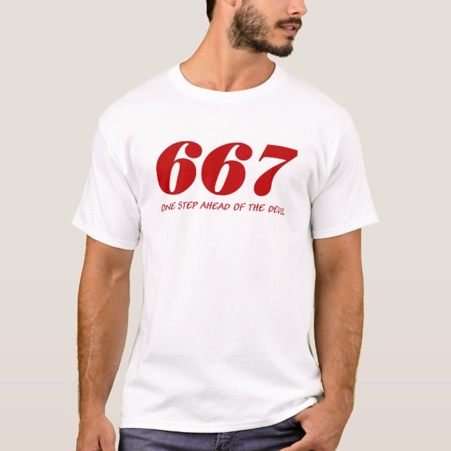 T-shirt 667-One Step Ahead Of The Devil (Frente)