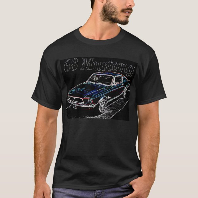 T-shirt 68_mustang_fastback (Frente)