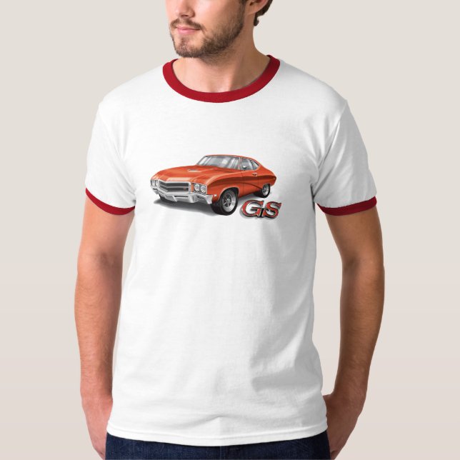 T-shirt 69 Buick GS no vermelho no T da campainha (Frente)