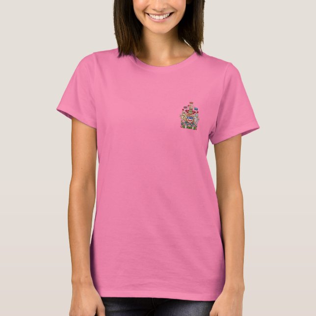 T-shirt [700] Brasão de Canadá [3D] (Frente)