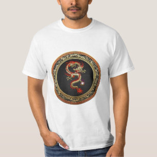 T-shirt [700] Dragão chinês Ouro Fucanglong