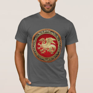 T-shirt [700] Dragão islandês, Landvættir [ouro]