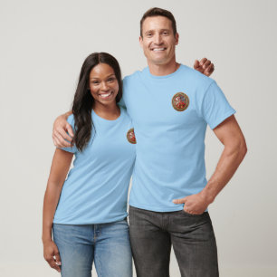 T-shirt [700] Tesouros Celtas - Três Cães em Dourado