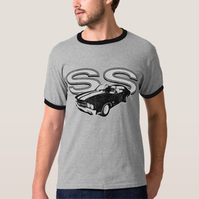 T-shirt 70 Chevelle SS afligido (Frente)