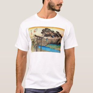 T-shirt 7. 藤 沢 宿, 広 重 Fujisawa-juku, Hiroshige, Ukiyo-e