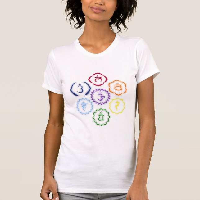 T-shirt 7 Chakras em um círculo (Frente)