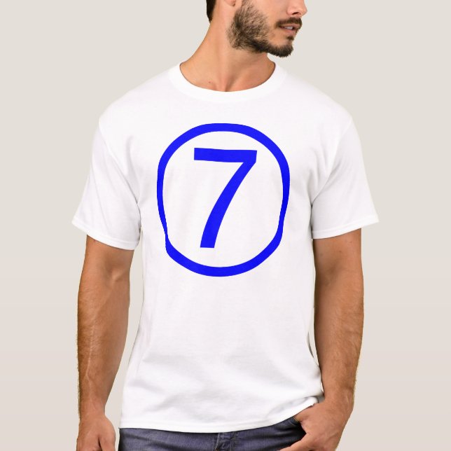 T-shirt 7, número sete (Frente)