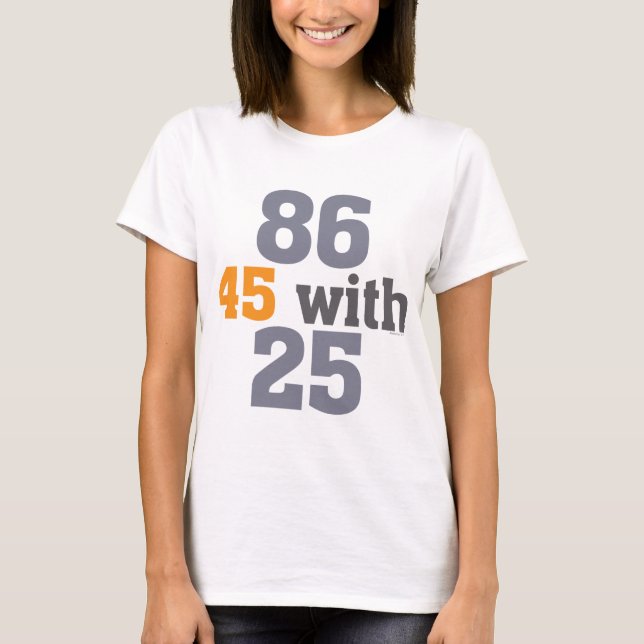 T-shirt 86 45 com 25 acusam (Frente)