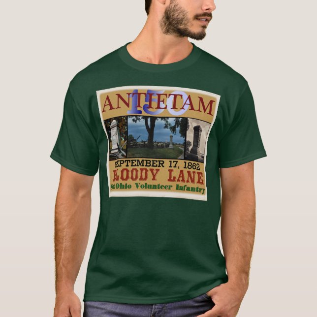 T-shirt 8o Ohio em Antietam Sesquicentennial (Frente)