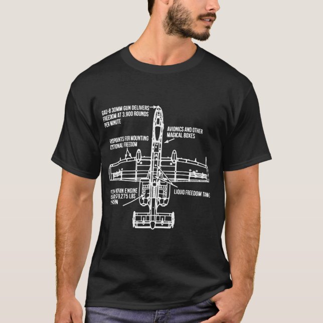 T-shirt A-10 Warthog entrega a liberdade (Frente)