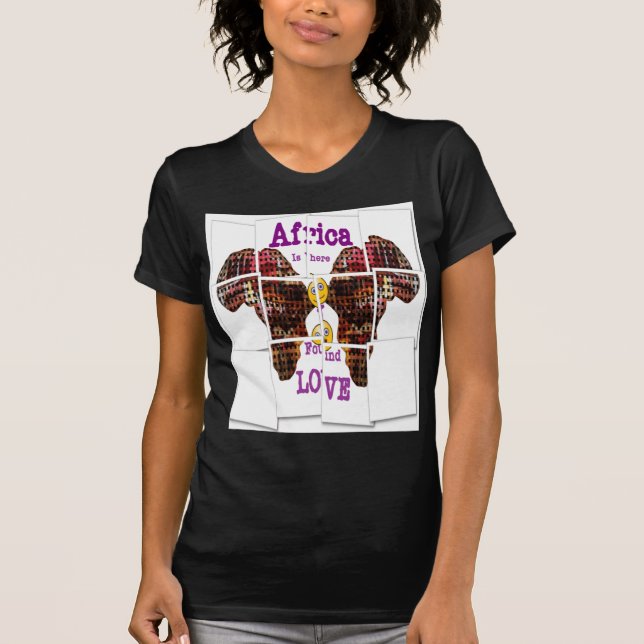T-shirt A África é onde encontrei o Amor (Frente)