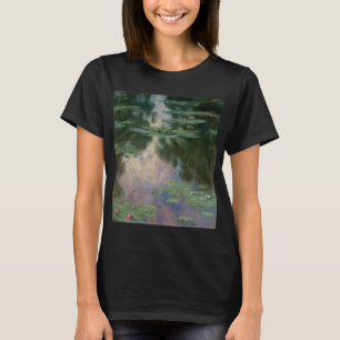 T-shirt A ÁGUA ESTÁ EM PINK VERDE POND, por Claude Monet