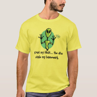 T-shirt A alienígena roubou meus trabalhos de casa