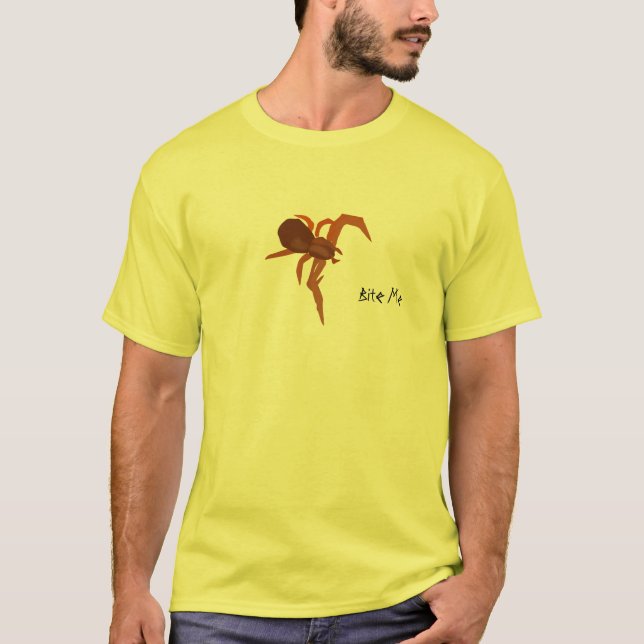 T-shirt A aranha vermelha, morde-me (Frente)