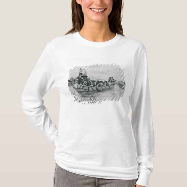 T-shirt A aterragem do cadillac (Frente)