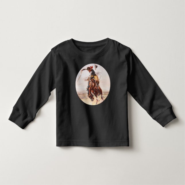 T-shirt "A Bad Hoss", Bucking Bronco (Frente)