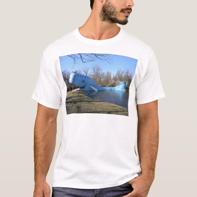 T-shirt A baleia azul de Catoosa (Frente)