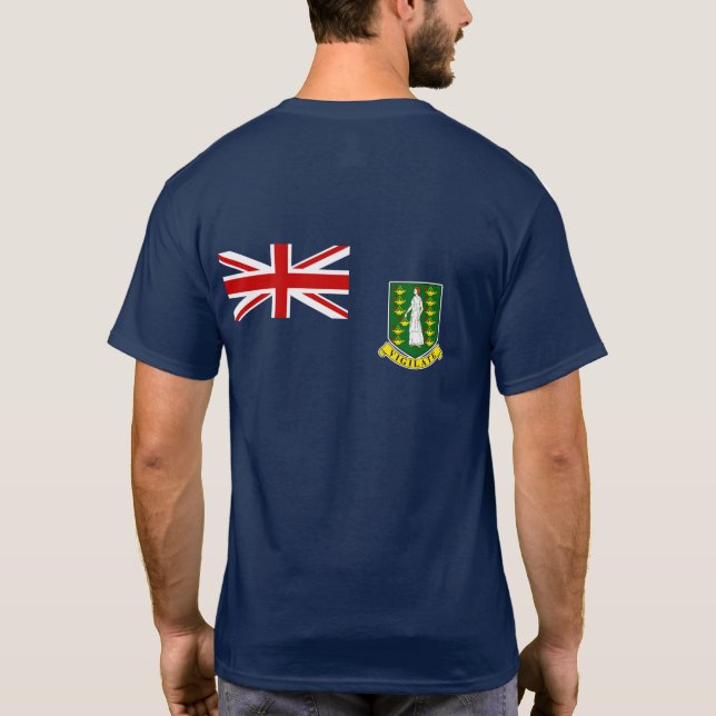 T-shirt A bandeira de British Virgin Islands (Verso)