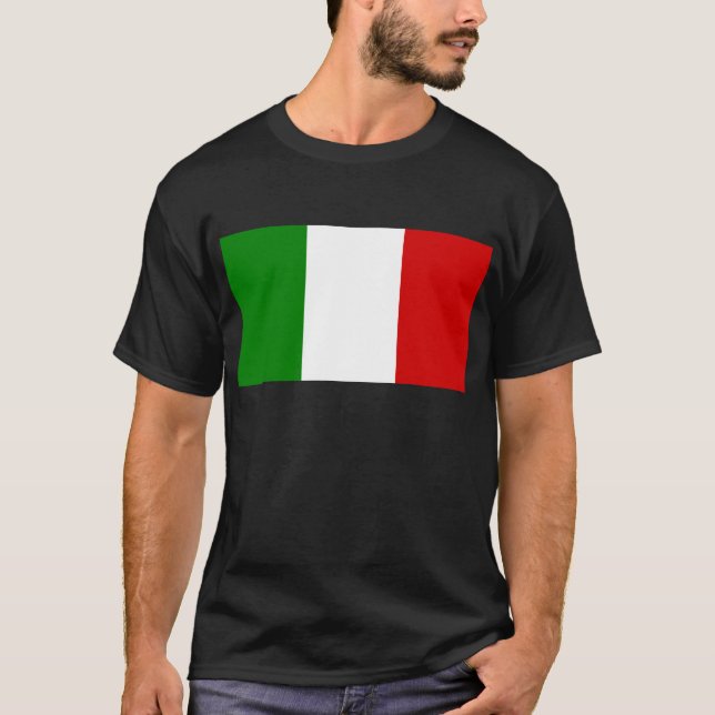 T-shirt A bandeira de Italia (Frente)
