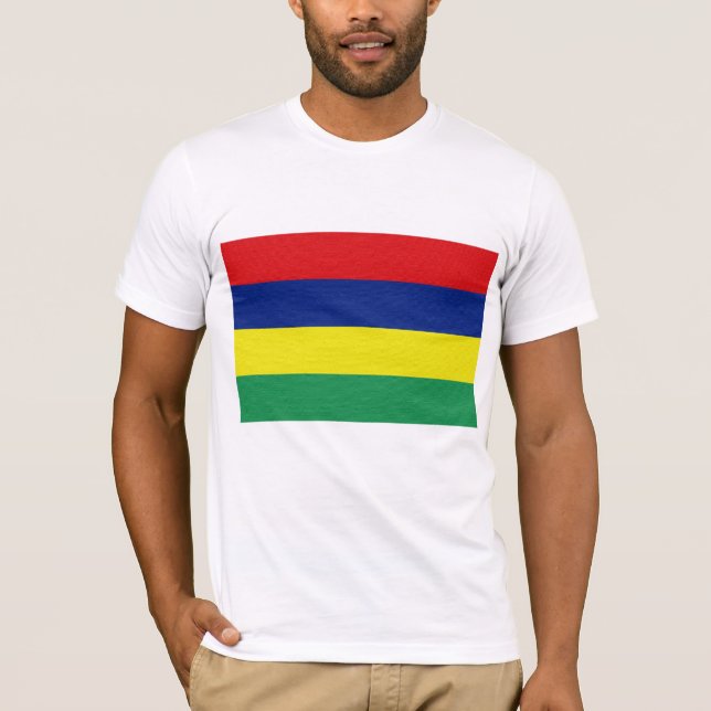T-shirt A bandeira de Maurícia (Frente)