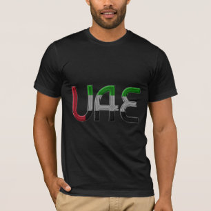 T-shirt A bandeira dos UAE United Arab Emirates colore a
