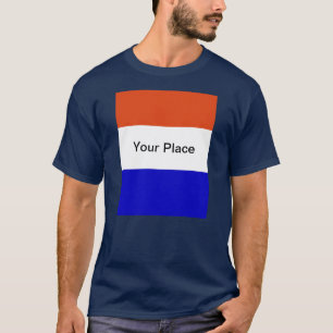T-shirt A bandeira holandesa, adiciona-o possui o lugar
