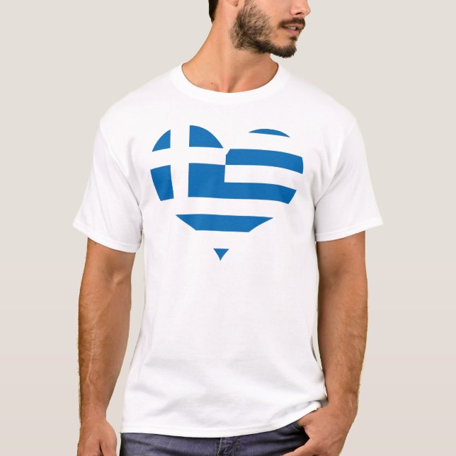 T-shirt A bandeira nacional da Grécia (Frente)