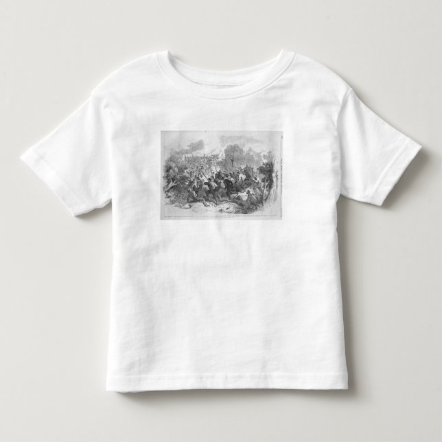 T-shirt A batalha no funcionamento de Bull (Frente)