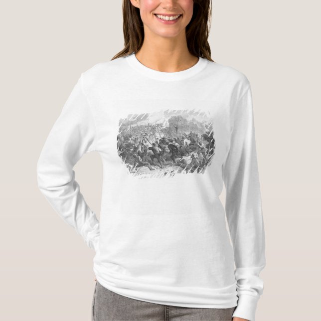 T-shirt A batalha no funcionamento de Bull (Frente)