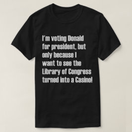 T-shirt A Biblioteca do Congresso transformou em um casino
