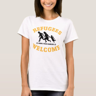 T-shirt A boa vinda dos refugiados traz sua família
