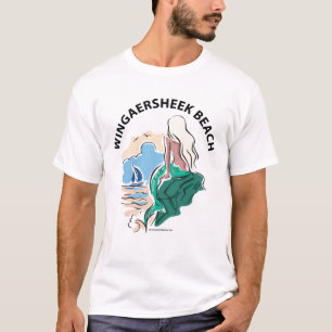 T-shirt A camisola de alças dos homens da sereia da praia