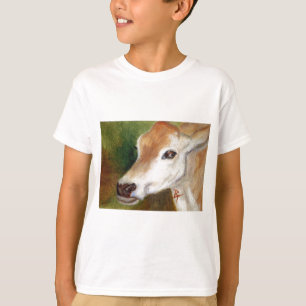 T-shirt A camisola do miúdo do aceo da vaca do jérsei