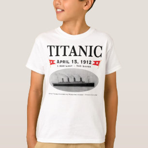 T-shirt A camisola do miúdo titânico do navio do fantasm