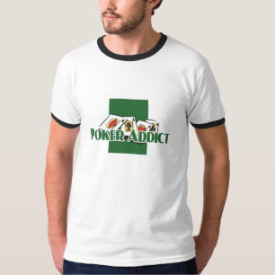 T-shirt A campainha-t do viciado do póquer