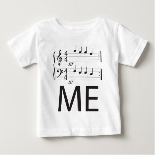 T-shirt A Capa longa infantil da música, alimenta-me!
