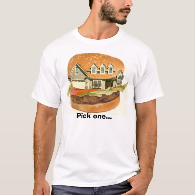 T-shirt A casa do Hamburger, escolhe um… (Frente)
