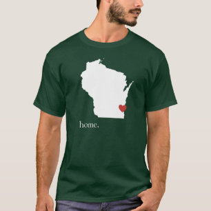 T-shirt A casa é o lugar onde o coração está - Wiscons