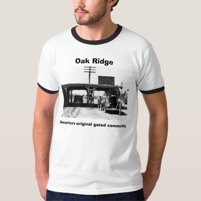 T-shirt A comunidade original do EUA, Oak Ridge (Frente)