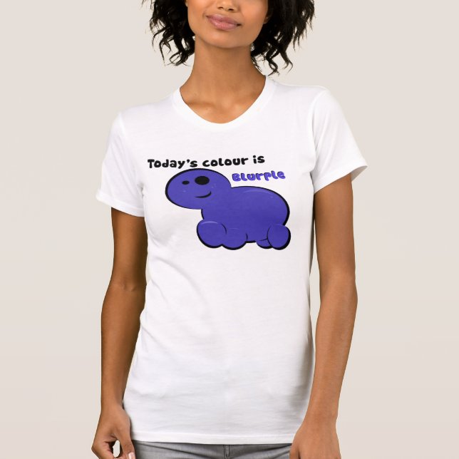 T-shirt A cor de hoje é Blurple (Frente)