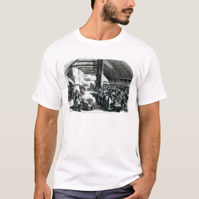 T-shirt A cozinha de sopa de Spitalfields, 1867 (Frente)