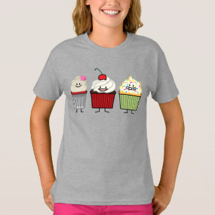 T-shirt A crosta de gelo da família do cupcake polvilha o