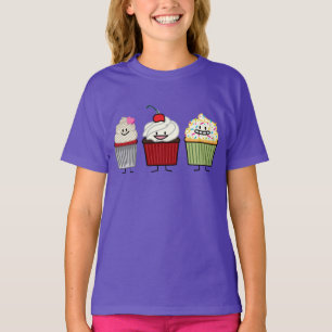 T-shirt A crosta de gelo da família do cupcake polvilha o