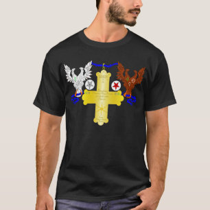 T-shirt A cruz cor-de-rosa grande
