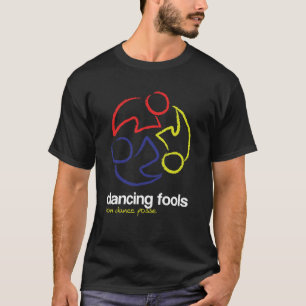 T-shirt A dança engana (logotipo somente, escuros)