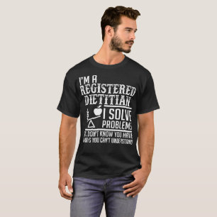 T-shirt A dietista registrada resolve problemas compreende