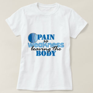 T-shirt A dor é fraqueza que sae do corpo - tênis
