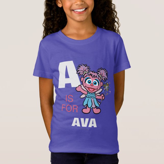 T-shirt A é para Abby Cadabby | Adicione seu nome (Frente)