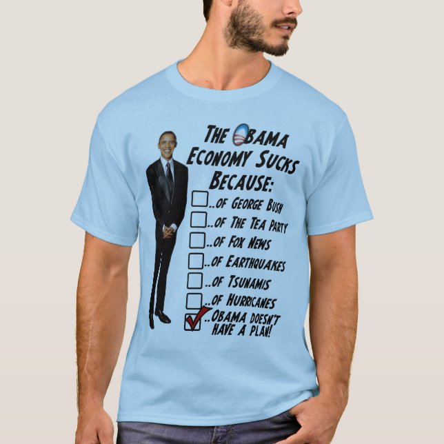 T-shirt A economia de Obama suga (Frente)