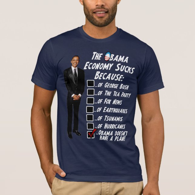 T-shirt A economia de Obama suga (Frente)